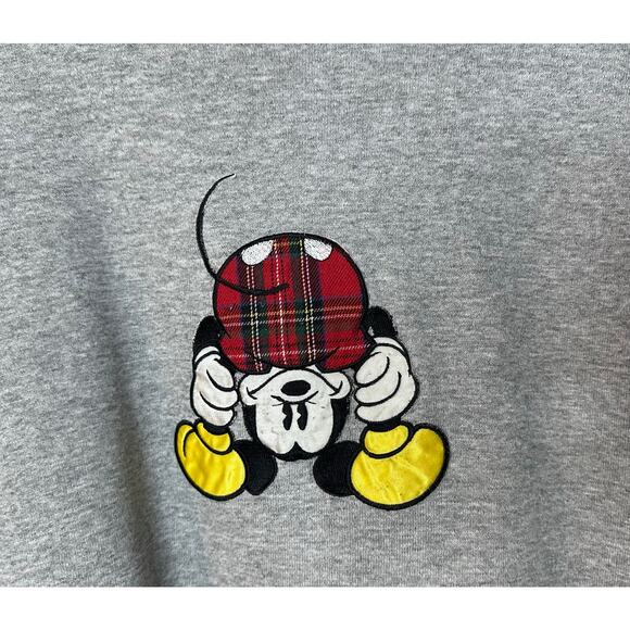 Vtg Disney Mickey Mouse Sweatshirt Co Large Gray Pullover Crewneck 90s - Picture 2 of 5